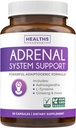 Support du système adrénal et gestionnaire de cortisol (2 mois d'approvisionnement) Supplément de fatigue puissant Ashwagandha & L-Tyrosine - Maintenir des niveaux équilibrés de cortisol, santé et soulagement du stress - Non-OGM - 60 capsules