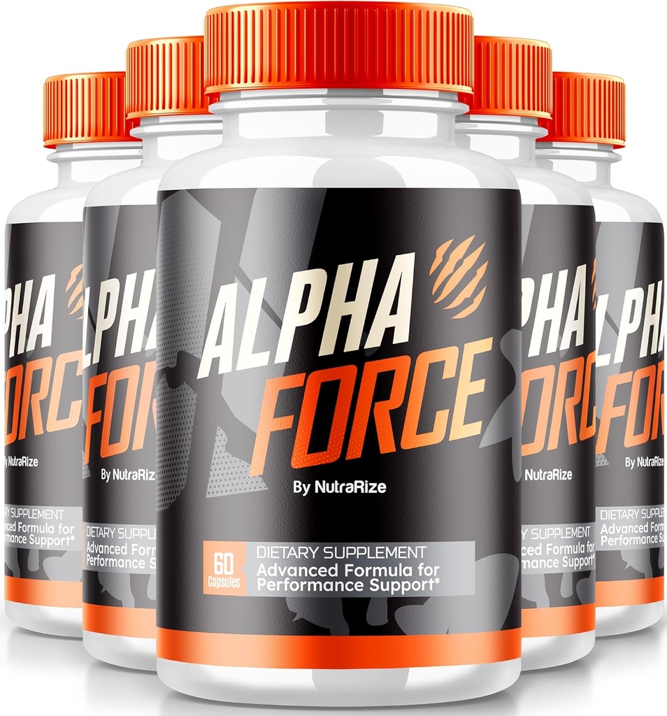 NutraRize (paquet de 5 capsules Alpha Force, toutes les pilules naturelles pour soutenir l'énergie et la performance, formule nutritionnelle pour la santé globale, examen officiel AlphaForce (300 capsules)