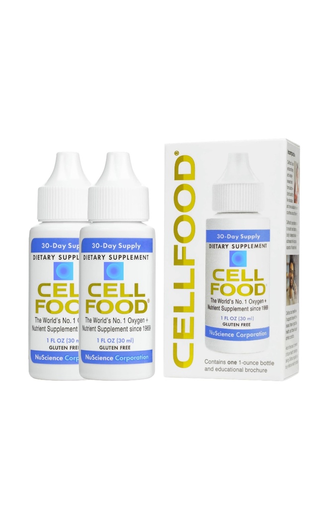 Nourriture cellulaire Oxygène Boost - 1 fl oz, 2 Pack - Supplément d'oxygène liquide - Sans gluten, Cert. Kosher