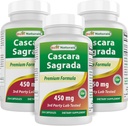 Meilleurs naturels Cascara Sagrada 450 mg 250 Capsules (250 Nombre (paquet de 3))