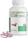Bronson Tart Cherry Extract + Celery Seed Capsules - Powerful Uric Acid Cleanse, Joint Mobility Support & Muscle Recovery Supplément - Formule non-OGM - 60 capsules végétariennes