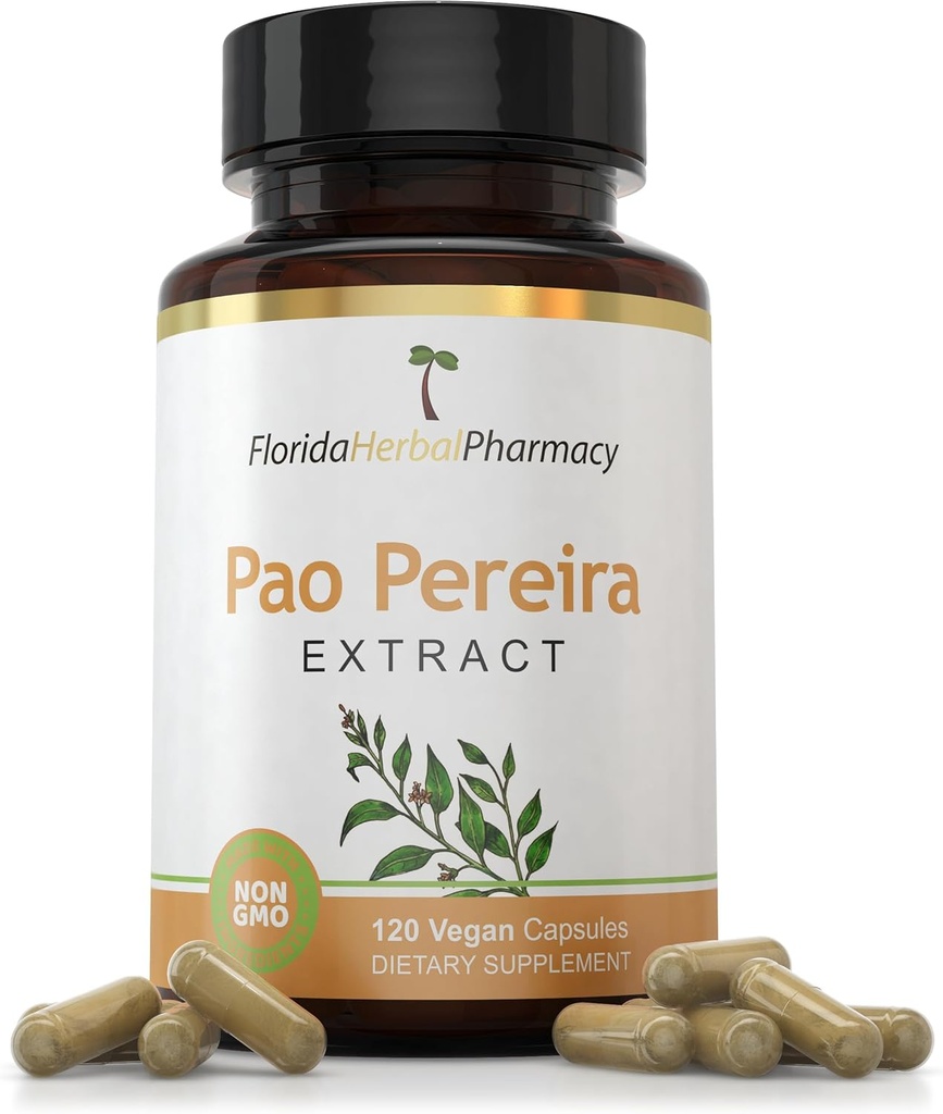 Florida Herbal Pharmacie, Pao Pereira Bark Extract Supplément Capsules