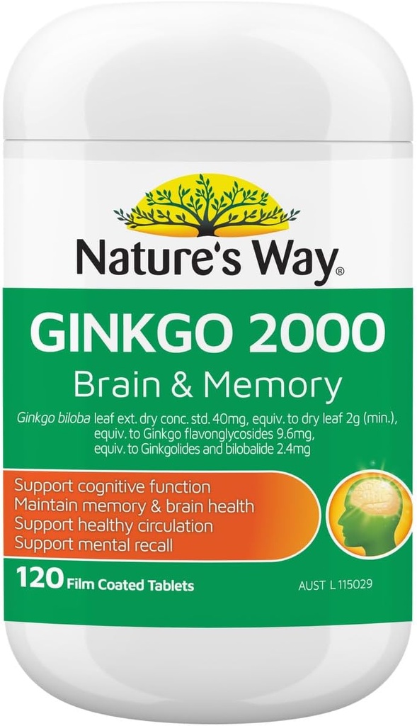 Ginkgo Biloba 2000MG 100+20 Comprimés