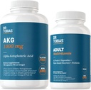 Dr Tobias Supplément AKG et multivitamine adulte - Énergie cellulaire complète et soutien nutritionnel pour le bien-être et la vitalité globale, végétalien, non-OGM