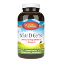 Carlson - Solaire D Gems, vitamine D3 et supplément Oméga-3, 6000 UI (150 mcg) Vitamine D3, 115 mg Oméga-3s EPA et supplément DHA, prise sauvage, source durable, citron, 360 Softgels