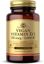 Solgar Vitamine végétalienne D3 (cholecalciferol) 150 mcg (6 000 UI) - 100 softgels - Soutien immunitaire, aide à maintenir des os et des dents sains - Non-OGM, certifié végétalien, sans gluten et sans lait - 100 portions