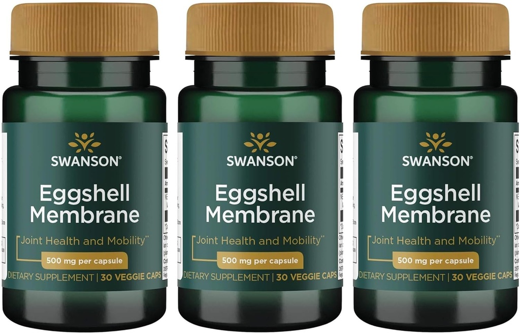 Membrane de la coquille d'oeuf de Swanson 500 mg 30 Vég.