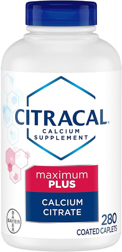 Capettes de citrate Citracale Maximum Plus Calcium Plus D3 (280 Nombre)