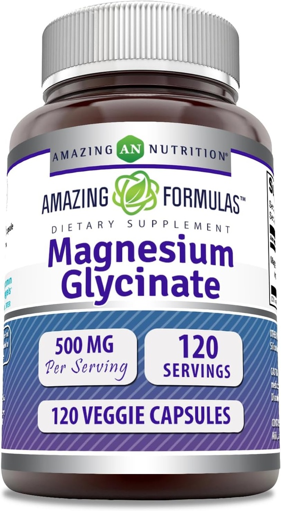 Formules étonnantes Magnésium Glycinate 500 Mg.