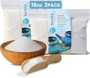 Baraka Pot de Neti en céramique Rincer le sinus avec sel de mer minérale - Solution saline - Paire avec votre pot de Neti en céramique - Rincer soin du sinus - Rincer le nez - Sel nasal - Rincer le sel de mer minérale (16 oz - 2 pack)