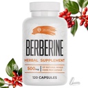 SIRUNES Supplément Berberine – Supplément diététique Berberine HCL pour les hommes et les femmes – Non OGM Berberine 500mg – Idéal pour le soutien immunitaire, le coeur, les niveaux de cholestérol 120 Capsules