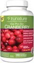 trunature Cranberry 650 mg, 140 capsules végétariennes (3 boîtes)