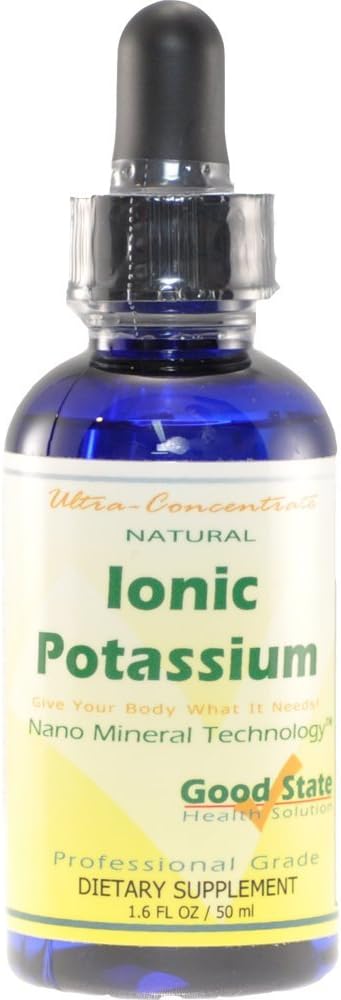 Good State Liquid Ionic Minerals - Potassium Ultra Concentrate - (10 Drops Equals 50 mg) (100 Servings per Bottle) Dietary Supplement 1.6 Fl.oz/50ml