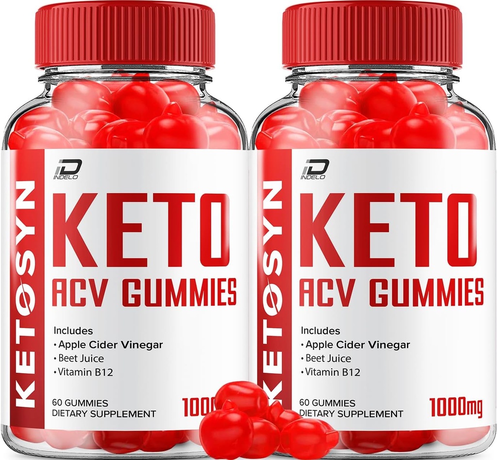 Ketosyn ACV Gummies Advanced Formula - Ketosyn Gummies Fast Aging Extra Strength Formula, Ketosyn + ACV Gummies Reviews, B12 (2 Pack - 120 Gummies)
