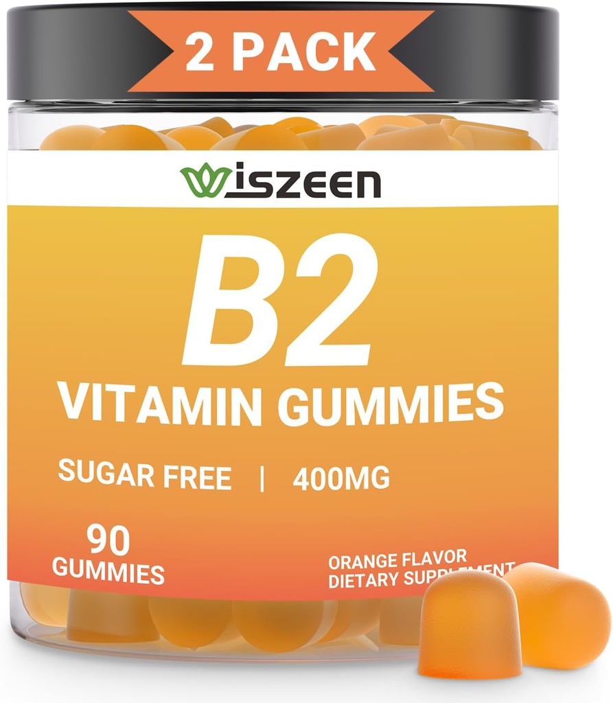 Vitamine B2 Gummies - Supplément Riboflavine - B2 Riboflavine Gummies B2 Vitamines au magnésium, CoQ10