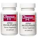 Recherche cardiovasculaire Zinc 25 mg Picolinate de zinc 120 Capsules - pour le support du système immunitaire - Deux bouteilles