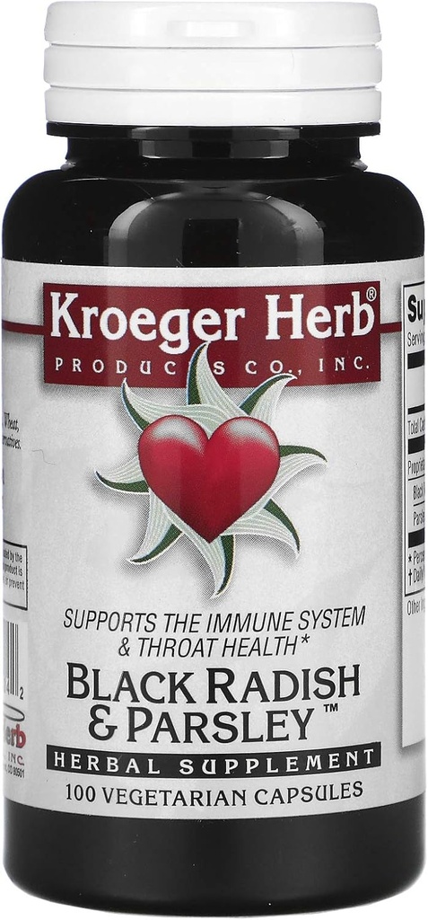 Kroeger Herb Black Radish et persil - 100 capsules