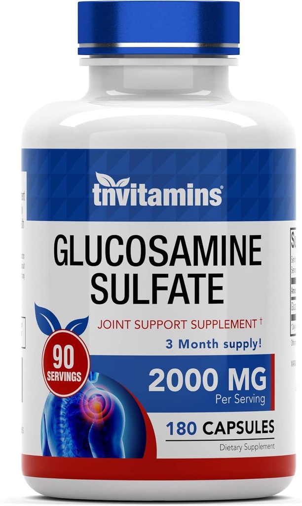 Tnvitamins Glucosamine Sulfate Capsules 2000 MG (180 Count)