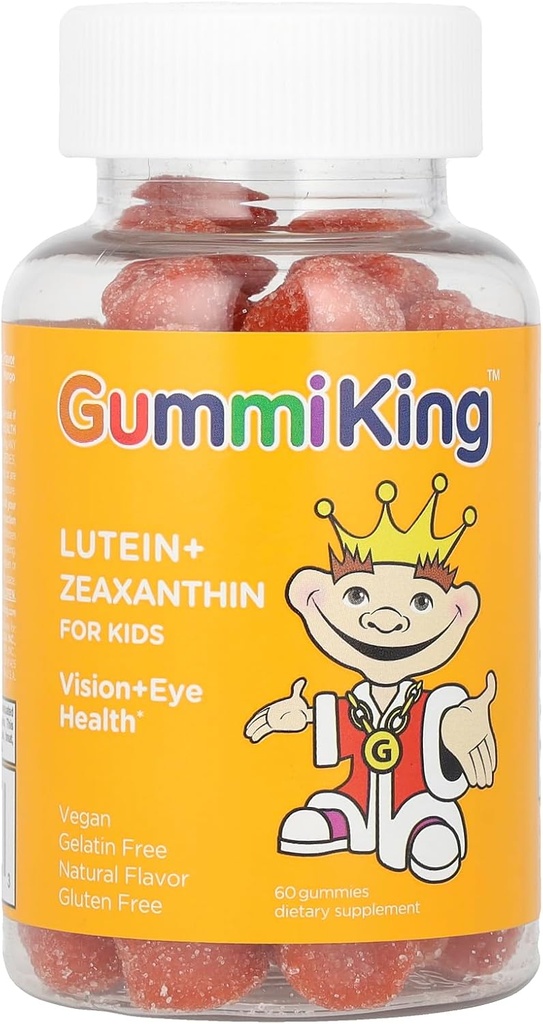 Gummi King Lutein + Zeaxanthin Gummi (Supplément alimentaire), Mangue naturelle, 60 comtes