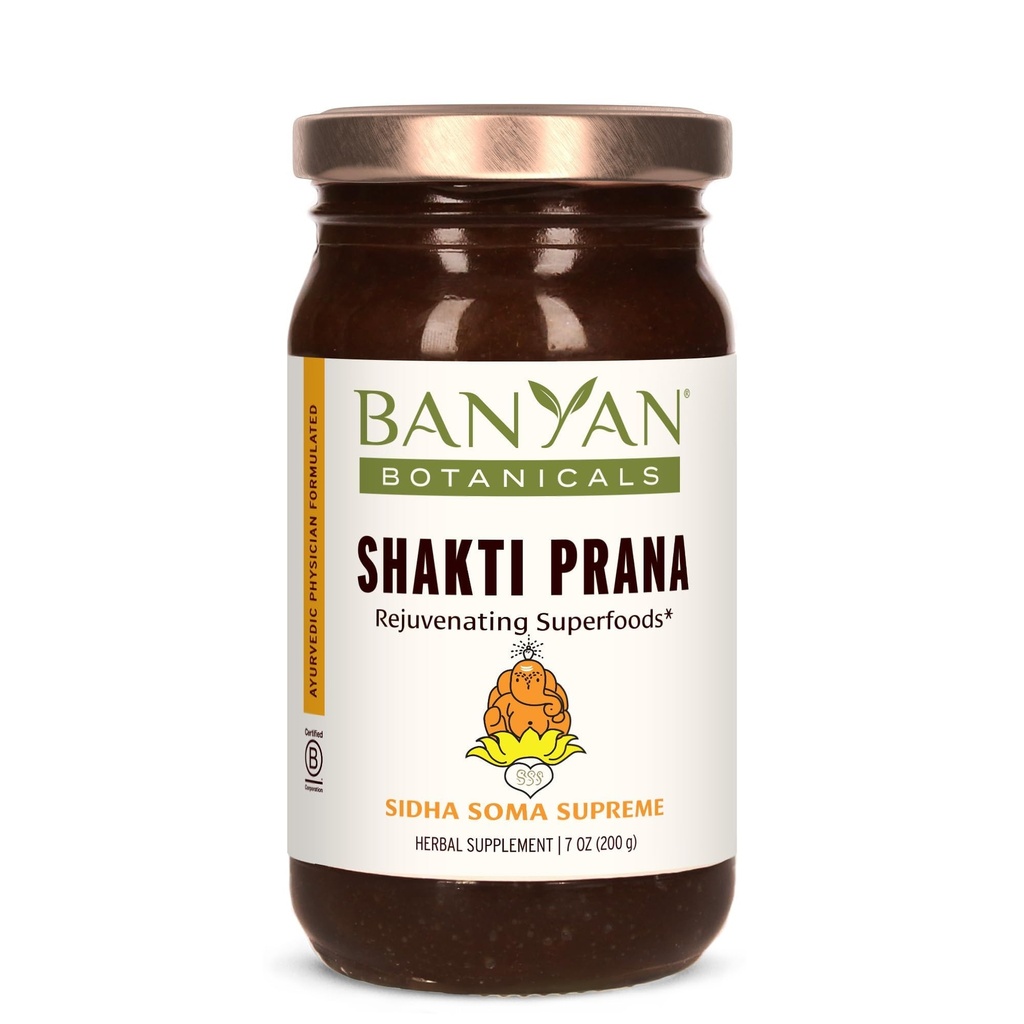 Banyan Botanicals Shakti Prana – Superfood Wellness Blend avec des herbes ayurvédiques – Supplément d'énergie naturelle pour la vitalité et le bien-être* – 7,9 oz – Sans gluten, sans OGM, source durable