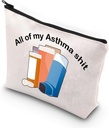 VAMSII Asthma Fighter Gift Inhaler Travel Bag All My Asthma Shit Awareness Medication Bag