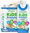 Mélange de protéines organiques pour enfants, vanille - 8g de protéines, 22 vitamines et minéraux, fruits et légumes, sans gluten, sans soja, sans OGM, 8,25 Fl Oz (paquet de 4)