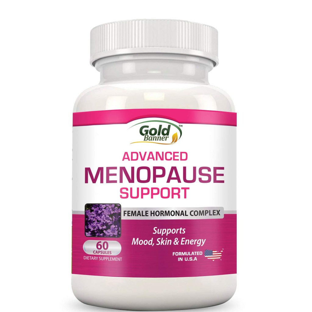 Soutien avancé à la ménopause - Complexe hormonal féminin naturel pour les éclairs chauds, les échangismes d'humeur et la sécheresse vaginale - Cohosh noir, Isoflavones de soja et formule d'extrait à base de plantes - N'inclut pas les hormones