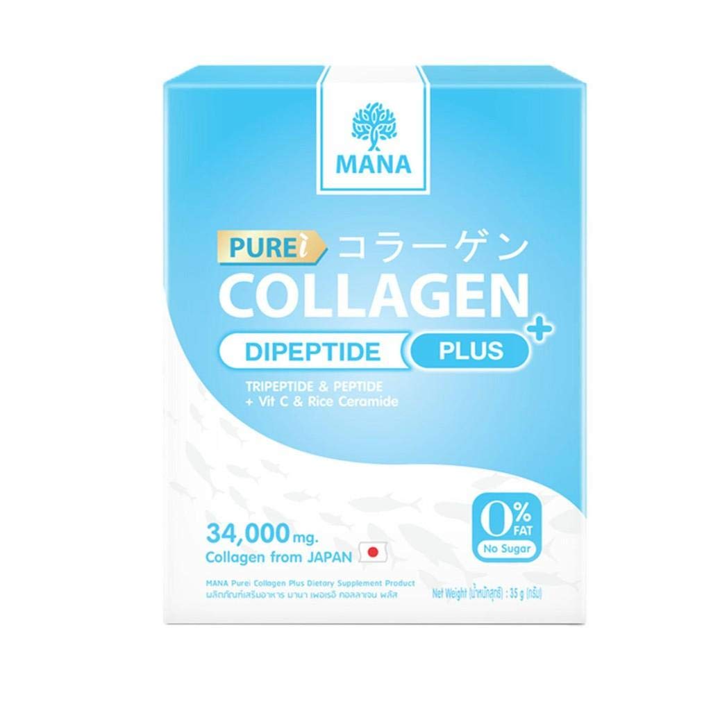 MANA Pure Collagen Plus 35g. La poudre de collagène, soluble dans l'eau potable, aide à réduire les rides sur le visage. Cela aidera la peau à avoir l'air généreuse, ferme, blanche et claire, avec l'aura