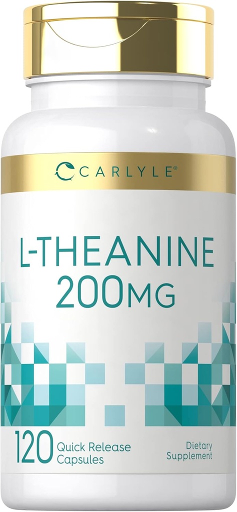 Carlyle L-Theanine 200mg Supplément , 120 Capsules , sans gluten