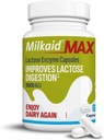 Laitaid Max Capsules pour le soulagement de l'intolérance à la lactose avec la lactase Enzyme, supplément alimentaire pour aider à prévenir le gaz, le gonflement et la diarrhée en raison de la sensibilité à la lactose.