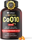 CoQ10-200mg-Softgels, 120 Servants Liposomal CoQ10 PQQ & Black Pepper Extract for Maximum Absorption - Ultra Ubiquinone Coenzyme Q10 Supplément Puissant Antioxydant Supporte Hear-t & Energy Boost