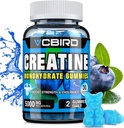 Monohydrate de créatine 5g par portion, aucun supplément de sucre de créatine support pour la force, la performance, l'énergie, la récupération, la créatine sans gluten pour les femmes et les hommes, Blueberry Flavor (30 Gummies108)