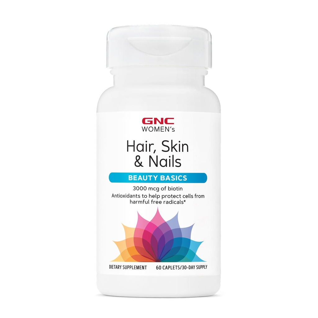 GNC Women's Hair, Skin & Nails, Daily Multivitamin Blend, 60 Caplets