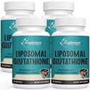 2400 MG Glutathion liposomique Softgels, absorption maximale, forme active L-Glutathion réduit (GSH), avec acide hyaluronique, resvératrol, maître antioxydants pour la désintoxication, cerveau, système immunitaire, 240 Softgels