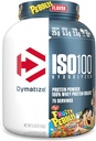 Dymatiser x Pois fruités ISO100 Poudre de protéines de lactosérum, 25g de protéines, 5,5g BCAAs, 120 Cal., sans gluten, 1g de gras, 1g de sucre, 2g de glucides (75 portions)