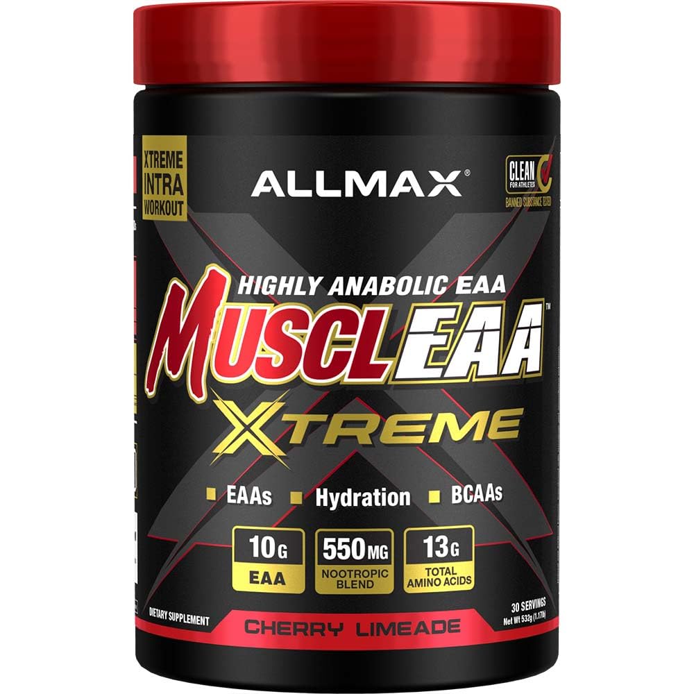 ALLMAX MUSCLEAA Xtreme, Cherry Limeade - 532 g Poudre - Fournit des AAE, BCAA & Hydratation - Jusqu'à 30 portions