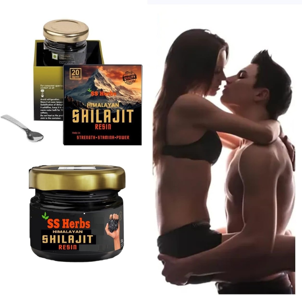 Résine pure de Shilajit Himalayan, 20g - Naturel et testé en laboratoire, riche en acide fulvic et humique, 85+ Trace Minerals, Golden Grade Max Strength, pour les hommes et les femmes