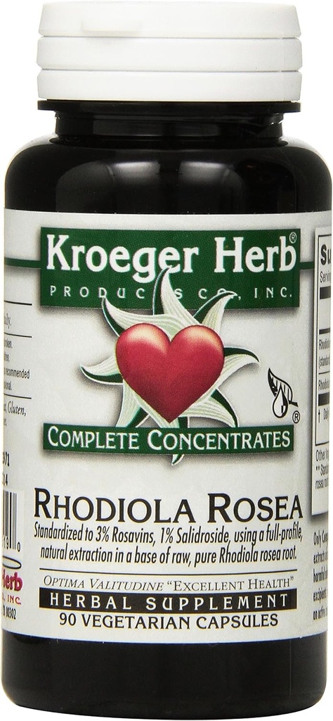 Kroeger Herb Rhodiola Rosea Vcaps, 90 Comte