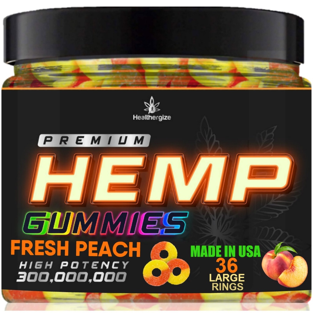 Gummies de chanvre Anneau de pêche Ours gommy-Huile de chanvre naturel pour la paix et la détente-Promouvoir le sommeil et le calme-Non Goggy Edibles-Oméga naturel-Fabriqué aux États-Unis