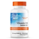 Meilleur vitamine D3, gélule 5, 000 Iu pour les os sains, les dents, le coeur et le soutien immunitaire, non-OGM, sans gluten, sans soja, 720 Compte (paquet de 1)