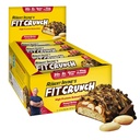 FITCRUNCH Barres protéinées pleine taille, barre cuite à 6 layer, 6g de sucre, sans gluten et noyau de gâteau doux (12 barres, beurre d'arachide)