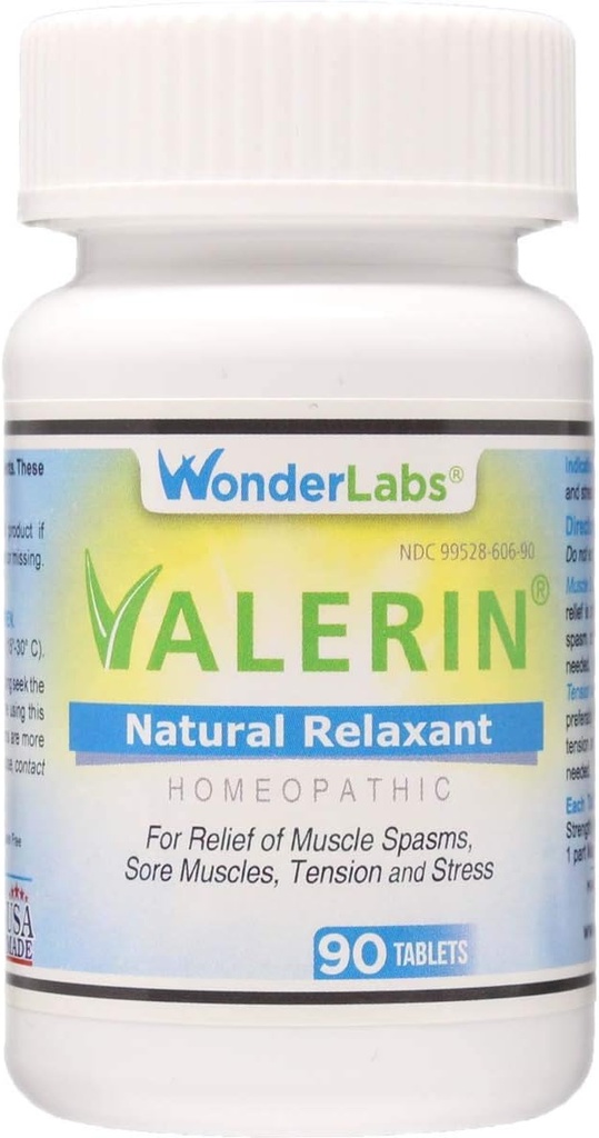 Relaxant naturel valérian pour le soulagement de la tension, le soulagement du stress, le soulagement de la crampe des jambes et d'autres crampes musculaires Magnésium, fleur de passion, et le relaxant musculaire valérian - (90ct)