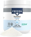 FreeDA Pure Poudre de Myo-Inositol – Vitamine B8 pour la santé hormonale, l'humeur et cellulaire – soutient la fertilité, le focus, l'énergie et le système nerveux – Kosher, végétalien, non-OGM, sans gluten (4 oz)