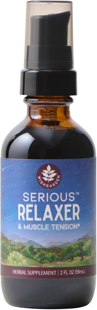 WishJarden Herbs Serious Relaxer & Muscle Tension - Supplément à base de plantes de relaxation musculaire tout naturel avec laitue sauvage et pétonie de bois, libère la tension musculaire, les muscles de relaxation et les troubles musculaires, 2oz