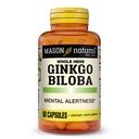 Mason Natural Ginkgo Biloba, 1 mois d'approvisionnement, aide à améliorer l'alerte mentale et le soutien Fonction cérébrale optimale, 60 capsules