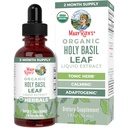 MaryRuth Organics Saint Basilic Sucre Sans Tulsi Holy Basilic Herbal Liquid Drops (Drops liquides) Antioxydants Fonction cognitive (Digestive Support) Niveau d'énergie (Végétalien) Non-GMO (Fl Oz)