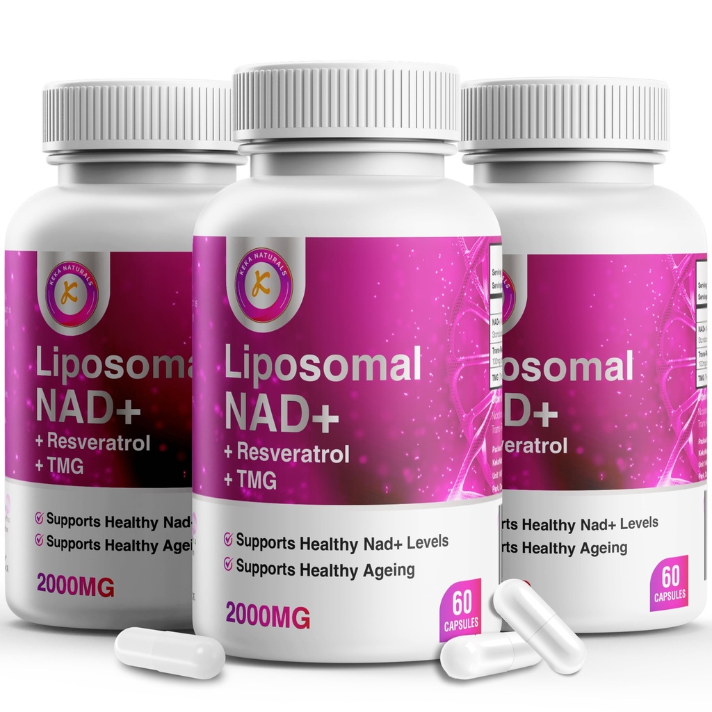 NAD Supplement for Men & Women - NAD+ Resveratrol Complex, 60 Capsules