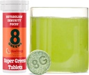 8Greens Supergreens Comprimés SuperGreens SuperGreens Powder Comprimé SuperGreens, Métabolisme Immunity & Focus, Verts quotidiens Comprimés effervescents, organiques: Aloe Vera, Spiruline, Chlorella, Blood Orange, 10 portions