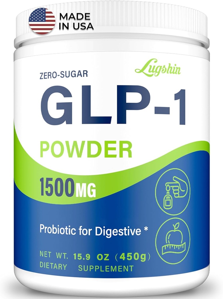 GLP-1 Supplement, GLP1 Supplements Women Naturally Gut GLP 1 Powder 1500MG Boosting Prebiotic Mix with Akkermansia Muciniphila Probiotic & High Fiber for Digestion, Energy, Overall Health, No Fillers