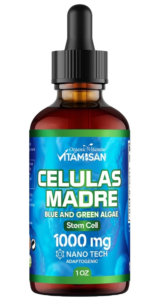 Celulas Madres Stem Cell Support, Plant-Based, Adaptogen Blend,Cordyceps, Rhodiola Rosea, Afa, Astragalus, B Complexe, Reishi, Ganoderma, Algae bleu-vert, Spiruline, 1000mg naturel 13 ingrédients clés.
